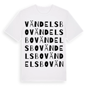 Vändelsbo ordlek t-shirt – ekologisk bomull t-shirt från Pinshirt
