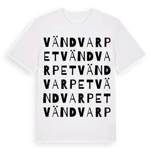 Vändvarpet ordlek t-shirt – ekologisk bomull t-shirt från Pinshirt