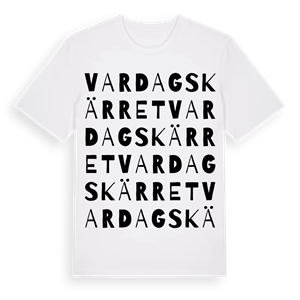 Vardagskärret ordlek t-shirt – ekologisk bomull t-shirt från Pinshirt