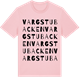 Pink Cotton t-shirt med Vargstubacken ordlek t-shirt