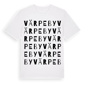 Värpeby ordlek t-shirt – ekologisk bomull t-shirt från Pinshirt