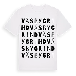 Väsbygrind ordlek t-shirt – ekologisk bomull t-shirt från Pinshirt
