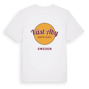 Väst Åby cirkel t-shirt – ekologisk bomull t-shirt från Pinshirt