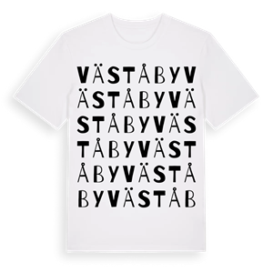 Väst Åby ordlek t-shirt – ekologisk bomull t-shirt från Pinshirt