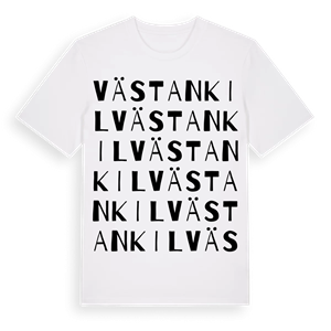 Västankil ordlek t-shirt – ekologisk bomull t-shirt från Pinshirt