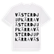 White t-shirt med Väster Djupkärra ordlek t-shirt