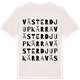 Vintage White t-shirt med Väster Djupkärra ordlek t-shirt