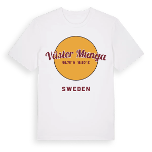 Väster Munga cirkel t-shirt – ekologisk bomull t-shirt från Pinshirt