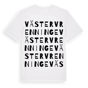 Väster Vrenninge ordlek t-shirt – ekologisk bomull t-shirt från Pinshirt