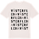 Vintage White t-shirt med Västerflena ordlek t-shirt