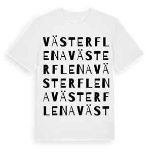 Västerflena ordlek t-shirt – ekologisk bomull t-shirt från Pinshirt