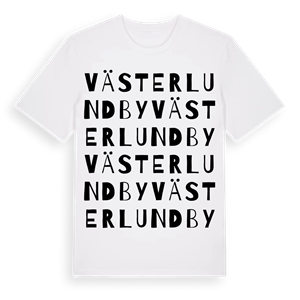 Västerlundby ordlek t-shirt – ekologisk bomull t-shirt från Pinshirt