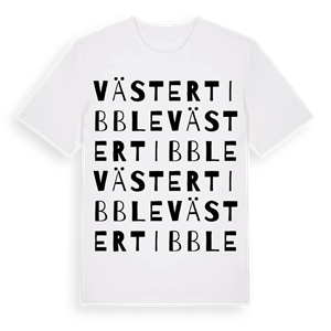 Västertibble ordlek t-shirt – ekologisk bomull t-shirt från Pinshirt