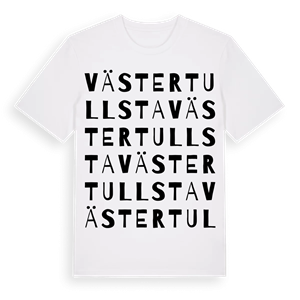 Västertullsta ordlek t-shirt – ekologisk bomull t-shirt från Pinshirt