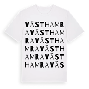Västhamra ordlek t-shirt – ekologisk bomull t-shirt från Pinshirt