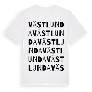 Västlunda ordlek t-shirt – ekologisk bomull t-shirt från Pinshirt