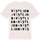 Vintage White t-shirt med Västlunda ordlek t-shirt
