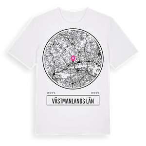 Västmanlands län t-shirt – ekologisk bomull t-shirt från Pinshirt