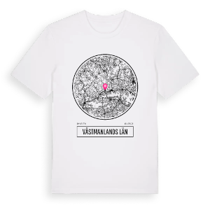 Västmanlands län t-shirt – ekologisk bomull t-shirt från PinShirt