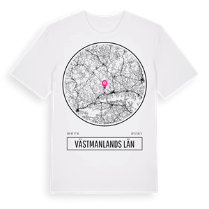 Västmanlands län t-shirt – ekologisk bomull t-shirt från Pinshirt