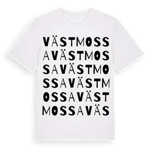 Västmossa ordlek t-shirt – ekologisk bomull t-shirt från Pinshirt
