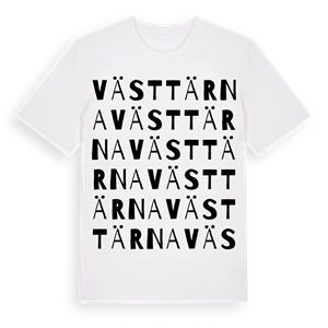 Västtärna ordlek t-shirt – ekologisk bomull t-shirt från Pinshirt