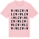 Pink Cotton t-shirt med Vavle ordlek t-shirt