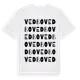 White t-shirt med Vedbo ordlek t-shirt