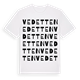 White t-shirt med Vedetten ordlek t-shirt