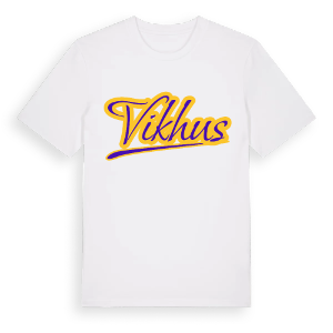 Vikhus baseball t-shirt – ekologisk bomull t-shirt från Pinshirt