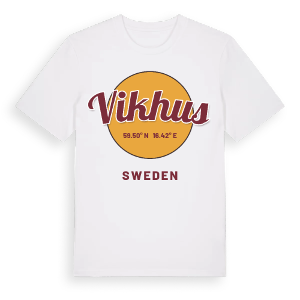 Vikhus cirkel t-shirt – ekologisk bomull t-shirt från Pinshirt
