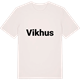 Vintage White t-shirt med Vikhus fetstil t-shirt