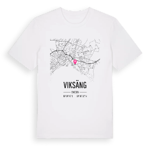 Viksäng karta t-shirt – ekologisk bomull t-shirt från Pinshirt