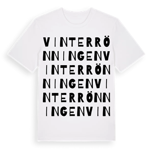 Vinterrönningen ordlek t-shirt – ekologisk bomull t-shirt från Pinshirt