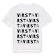 White t-shirt med Virsta ordlek t-shirt
