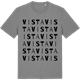 Mid Heather Gray t-shirt med Vista ordlek t-shirt