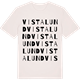 Vintage White t-shirt med Vistalund ordlek t-shirt