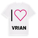White t-shirt med Jag älskar Vrian t-shirt stort tryck