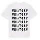 White t-shirt med Vriatorp ordlek t-shirt