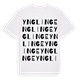 White t-shirt med Ynglinge ordlek t-shirt
