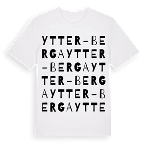 Ytter-Berga ordlek t-shirt – ekologisk bomull t-shirt från Pinshirt