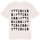 Vintage White t-shirt med Ytterberga ordlek t-shirt