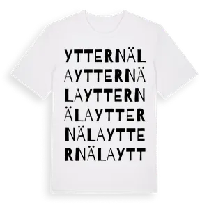 Ytternäla ordlek t-shirt – ekologisk bomull t-shirt från Pinshirt