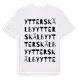 White t-shirt med Ytterskälby ordlek t-shirt