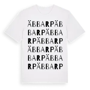 Äbbarp ordlek t-shirt – ekologisk bomull t-shirt från Pinshirt