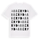 White t-shirt med Abberyd ordlek t-shirt