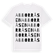 White t-shirt med Abborråsen ordlek t-shirt