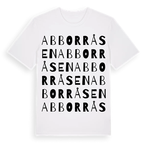 Abborråsen ordlek t-shirt – ekologisk bomull t-shirt från Pinshirt