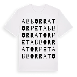 Abborratorpet ordlek t-shirt – ekologisk bomull t-shirt från Pinshirt