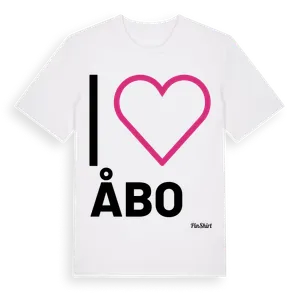 Jag älskar Åbo t-shirt stort tryck – ekologisk bomull t-shirt från Pinshirt